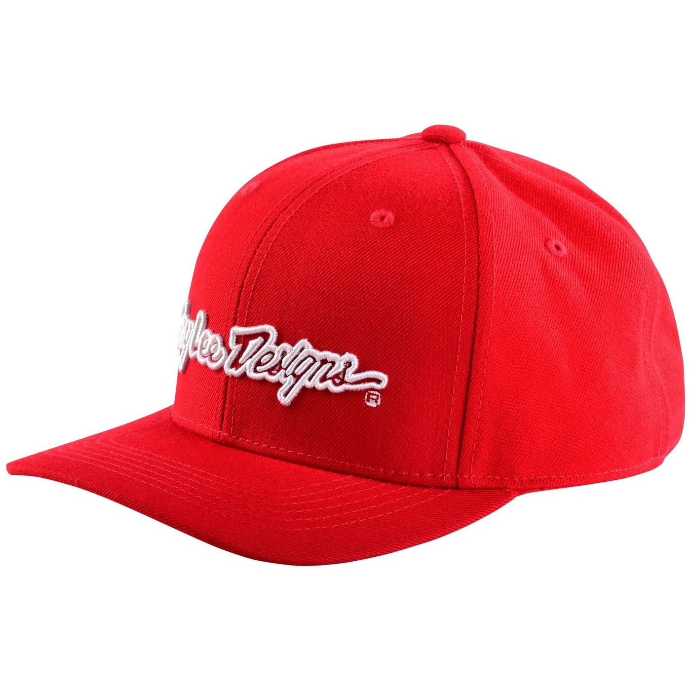 Troy Lee Designs 9FORTY Curved Signature Snapback Hat - Red/White