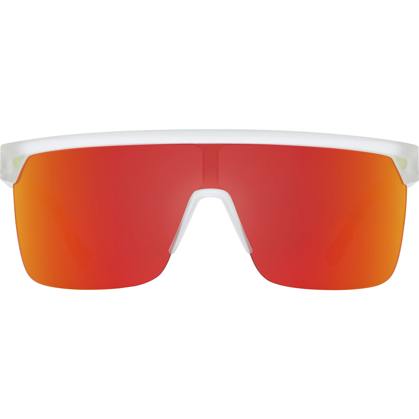 red mirrored oversize semi-rimless sunglasses 