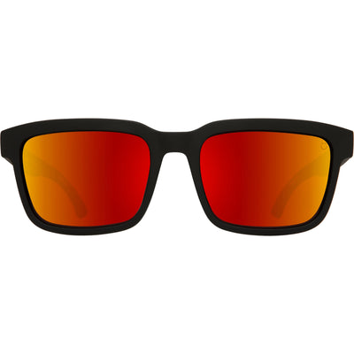 red mirrored square sunglasses