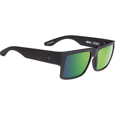 green lens spy optic cyrus flat sunglasses 