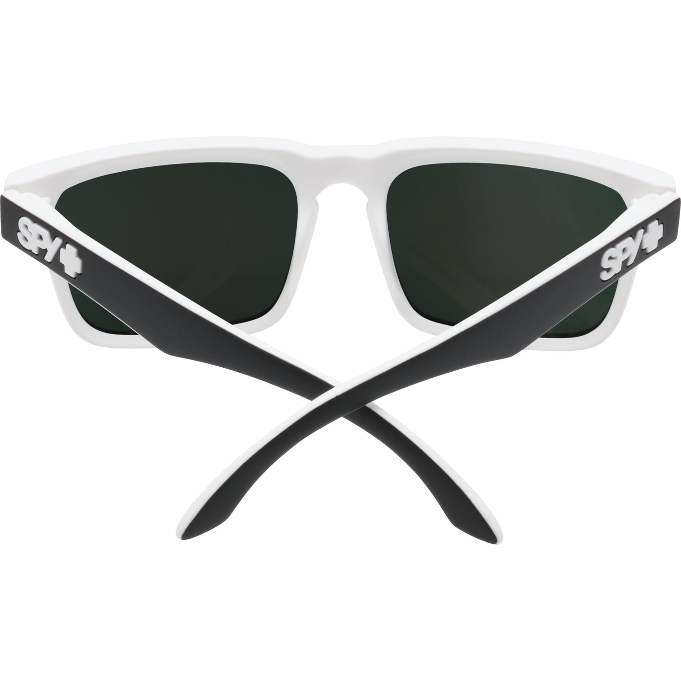 black and white frame red lens sunglasses