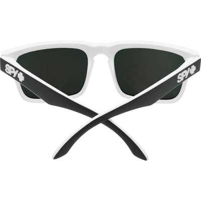 black and white frame red lens sunglasses